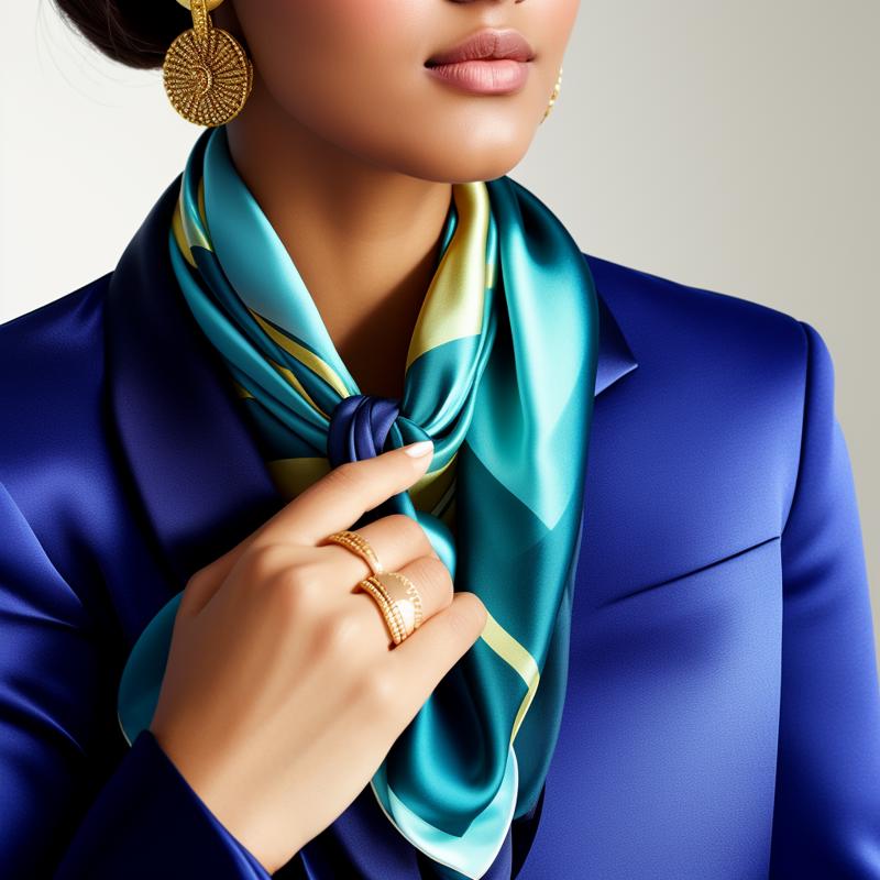 03575-886210103-Masterpiece, High quality,  , silk scarf, woman wearing a silk scarf, with a golden ring, sunglasses, wearing a blue women's sui.png